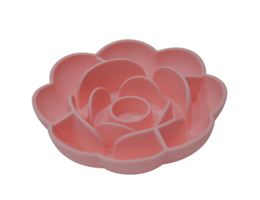 SLOW FEEDER ROSE SILICONE ROSE 18,5cm
