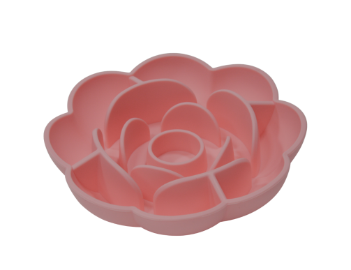 SLOW FEEDER ROSE SILICONE ROSE 18,5cm