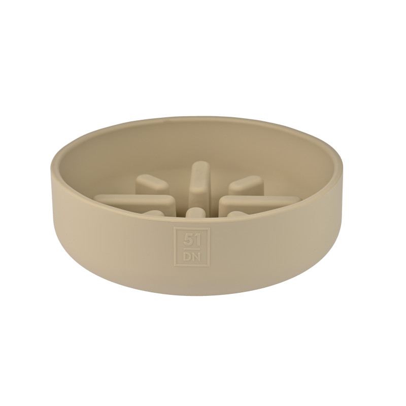 51 SILI BOWL SLOW FEEDER SAND 350ML