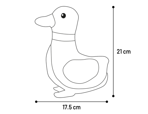 PELUCHE BRITTA CANARD GRIS