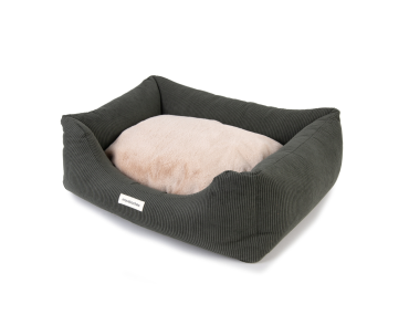 SOFA MOUSTACHES VELOURS COT. VERT FORET L 100X75X26CM