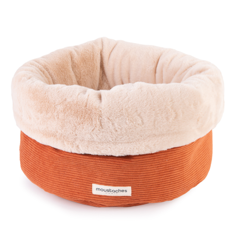 BASKET MOUSTACHES VELOURS COT. TOMETTE 40CM