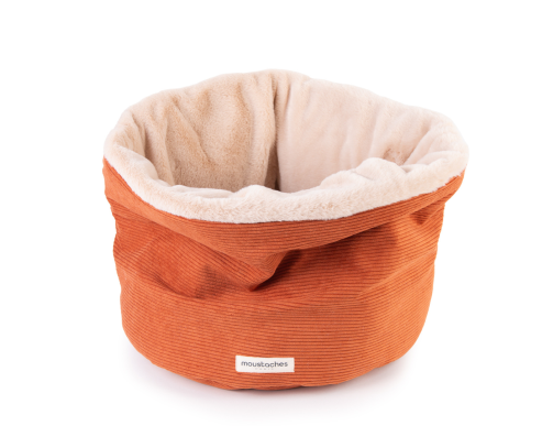 BASKET MOUSTACHES VELOURS COT. TOMETTE 40CM