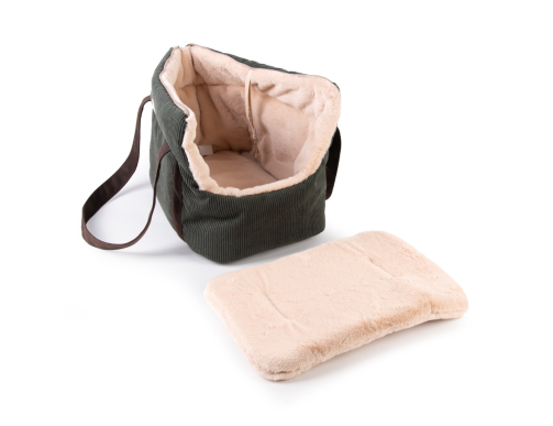 SAC TRANSP MOUSTACHES VELOURS COT. VERT FORET GM SAC TRANSP MOUSTACHES VELOURS COT. VERT FORET GM