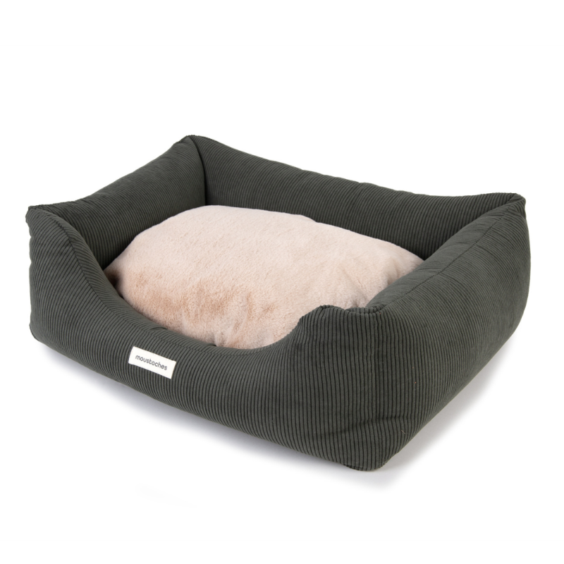 SOFA MOUSTACHES VELOURS COT. VERT FORET