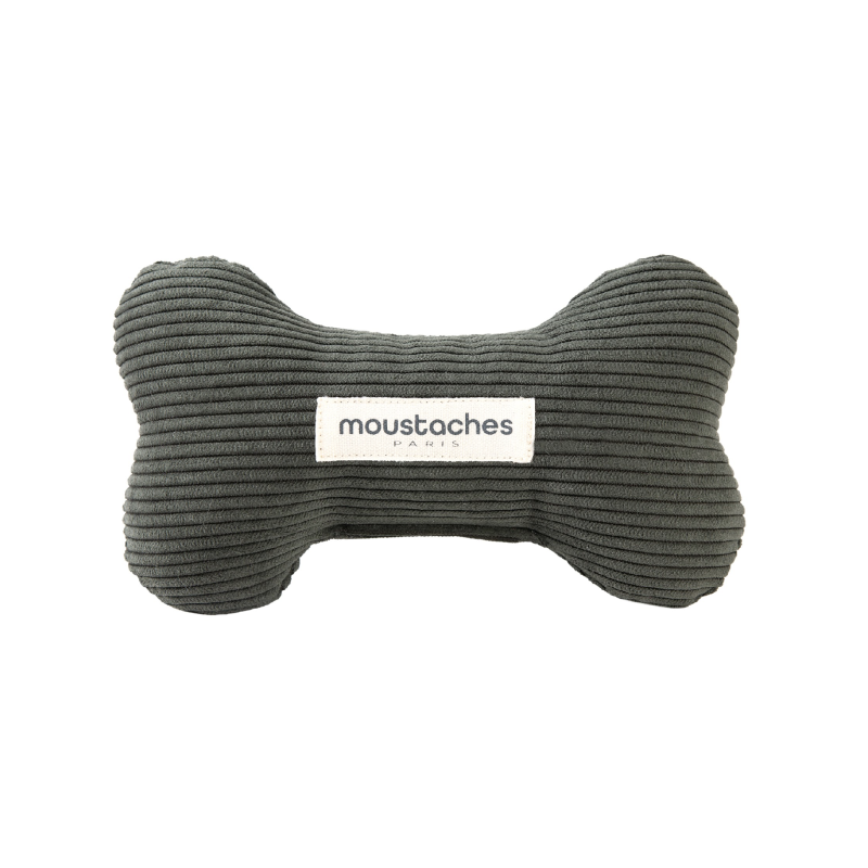 JOUET OS MOUSTACHES VELOURS COT. VERT FORET XL