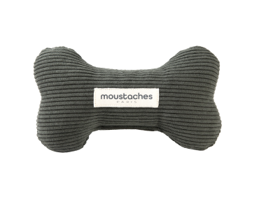 JOUET OS MOUSTACHES VELOURS COT. VERT FORET PM