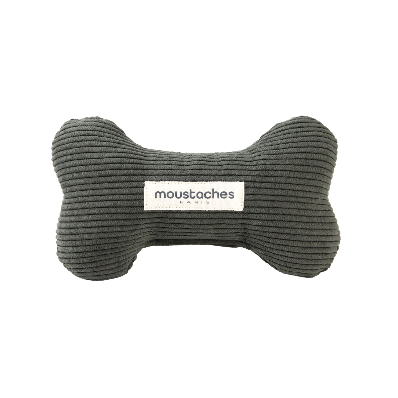 JOUET OS MOUSTACHES VELOURS COT. VERT FORET PM