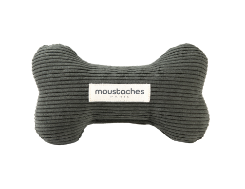 JOUET OS MOUSTACHES VELOURS COT. VERT FORET PM
