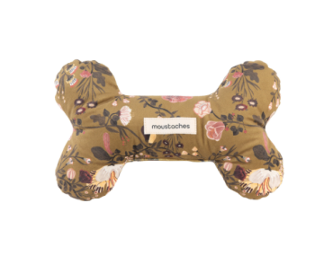 jouet os chien fleurs moustaches collaboration LES CAUSEUSES
