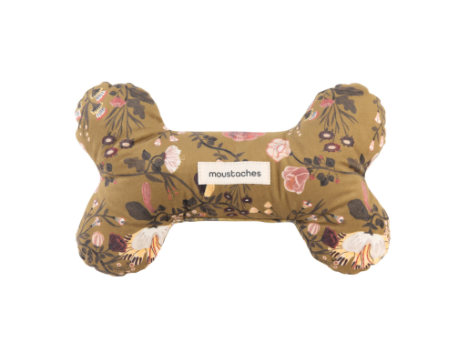 jouet os chien fleurs moustaches collaboration LES CAUSEUSES