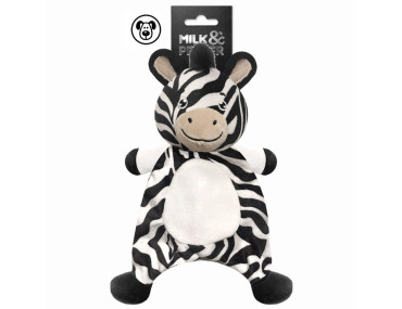 jouet chien doudou peluche zebre sonore doux stimulation mastication compagnon ludique confort amusement