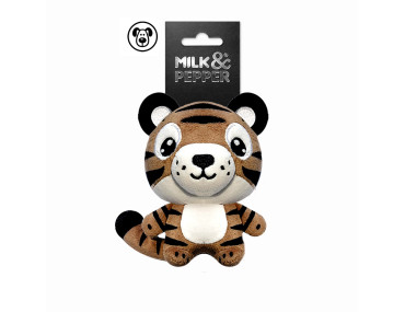 jouet chien tigre peluche mini sonore doux stimulation mastication amusement compagnon ludique confort