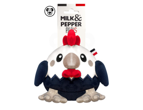 jouet chien coq peluche sonore mini doux mastication stimulation compagnon ludique confort amusement