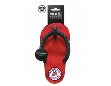 jouet chien tong peluche sonore rouge ludique mastication stimulation amusement compagnon doux original