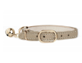 collier chat cuir beige sécurité élégant confortable léger pratique durable design chic quotidien