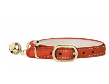 collier chat cuir orange sécurité confortable léger pratique durable élégant design quotidien tendance