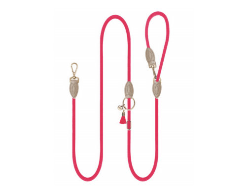 laisse chien bandouliere framboise multifonction réglable mainslibres confortable robuste design tendance élégant
