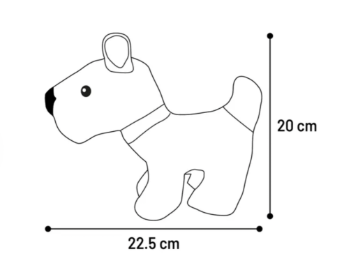 PELUCHE BRITTA CHIEN GRIS