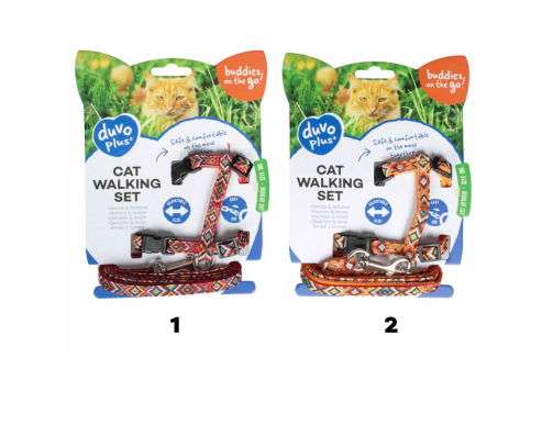 PACK HARNAIS ET LAISSE CHAT DESIGN INDIEN