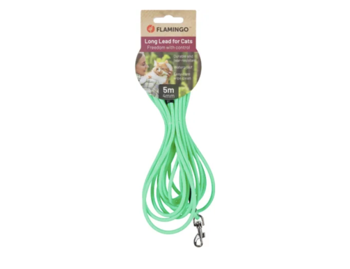 LAISSE ENTRAINEMENT CASPAR POUR CHAT VERT MENTHE 0.4CM/5METRES