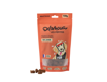 recharge pépites delamour friandises dinde chien éducation friandises récompense