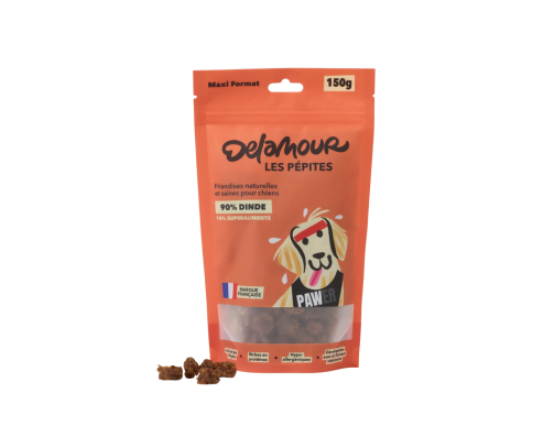 recharge pépites delamour friandises dinde chien éducation friandises récompense