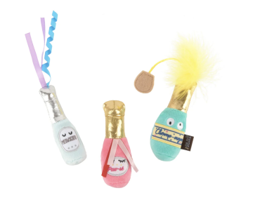 jouet chat bouteilles festives