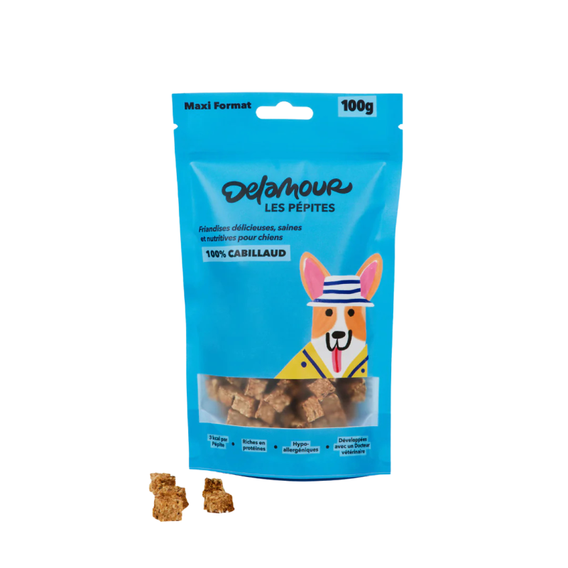RECHARGE PEPITES DELAMOUR CABILLAUD 100GR -CDC
