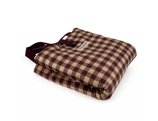 TAPIS DE VOYAGE MOUSTACHES VELOURS BOURGOGNE 80X60CM
