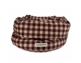 panier pour chien rouge bordeaux beige vichy