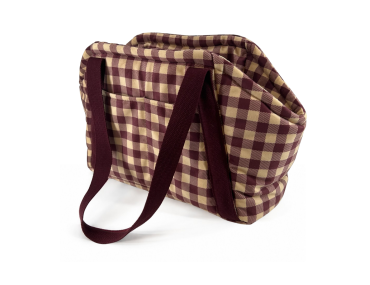 SAC DE TRANSPORT MOUSTACHES VELOURS BOURGOGNE