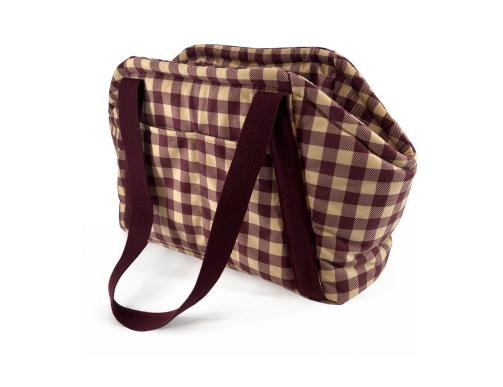 SAC DE TRANSPORT MOUSTACHES VELOURS BOURGOGNE