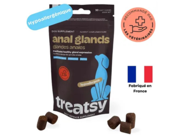 TREATSY DOG SUPPLEMENT GLANDES ANALES 30 BOUCHEES 90GR