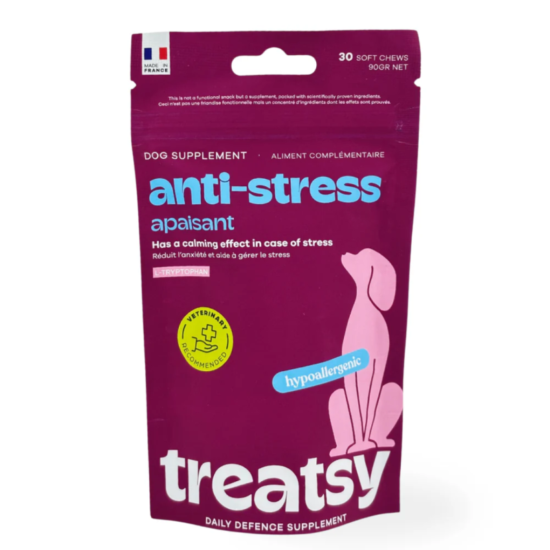 TREATSY DOG SUPPLEMENT ANT-STRESS 30 BOUCHEES 90GR TREATSY DOG SUPPLEMENT ANT-STRESS 30 BOUCHEES 90GR