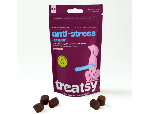 TREATSY DOG SUPPLEMENT ANT-STRESS 30 BOUCHEES 90GR TREATSY DOG SUPPLEMENT ANT-STRESS 30 BOUCHEES 90GR