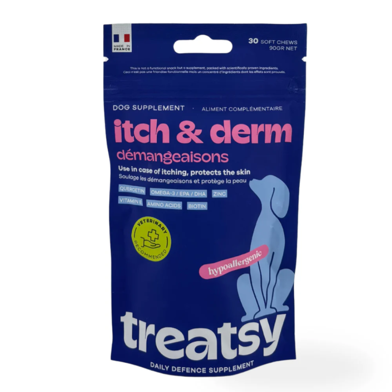 TREATSY DOG SUPPLEMENT ANT-DEMANGEAISON 30 BOUCHEES 90GR TREATSY DOG SUPPLEMENT ANT-DEMANGEAISON 30 BOUCHEES 90GR