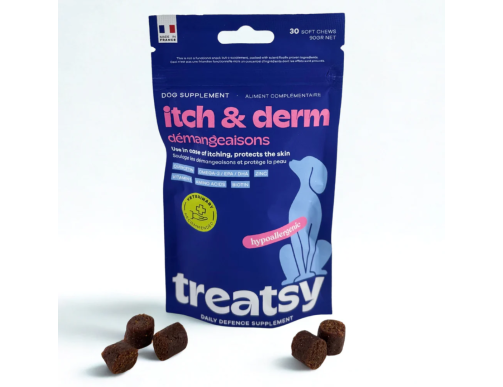 TREATSY DOG SUPPLEMENT ANT-DEMANGEAISON 30 BOUCHEES 90GR TREATSY DOG SUPPLEMENT ANT-DEMANGEAISON 30 BOUCHEES 90GR