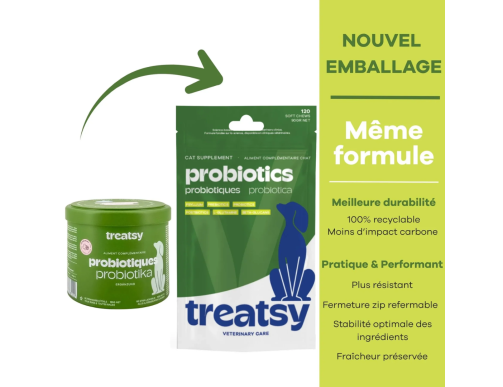 TREATSY DOG SUPPLEMENT PROBIOTIQUES 30 BOUCHEES 90GR TREATSY DOG SUPPLEMENT PROBIOTIQUES 30 BOUCHEES 90GR