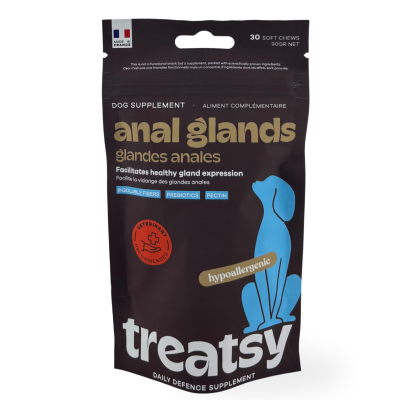 TREATSY DOG SUPPLEMENT GLANDES ANALES 30 BOUCHEES 90GR