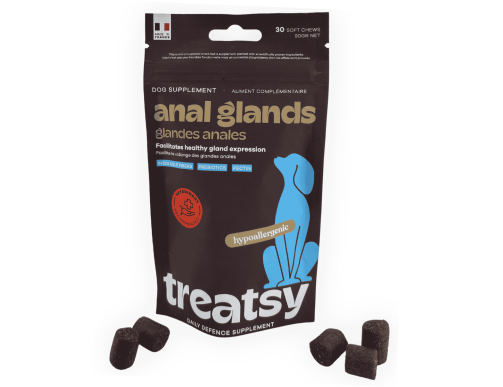 TREATSY DOG SUPPLEMENT GLANDES ANALES 30 BOUCHEES 90GR