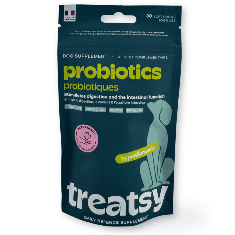 TREATSY DOG SUPPLEMENT PROBIOTIQUES 30 BOUCHEES 90GR