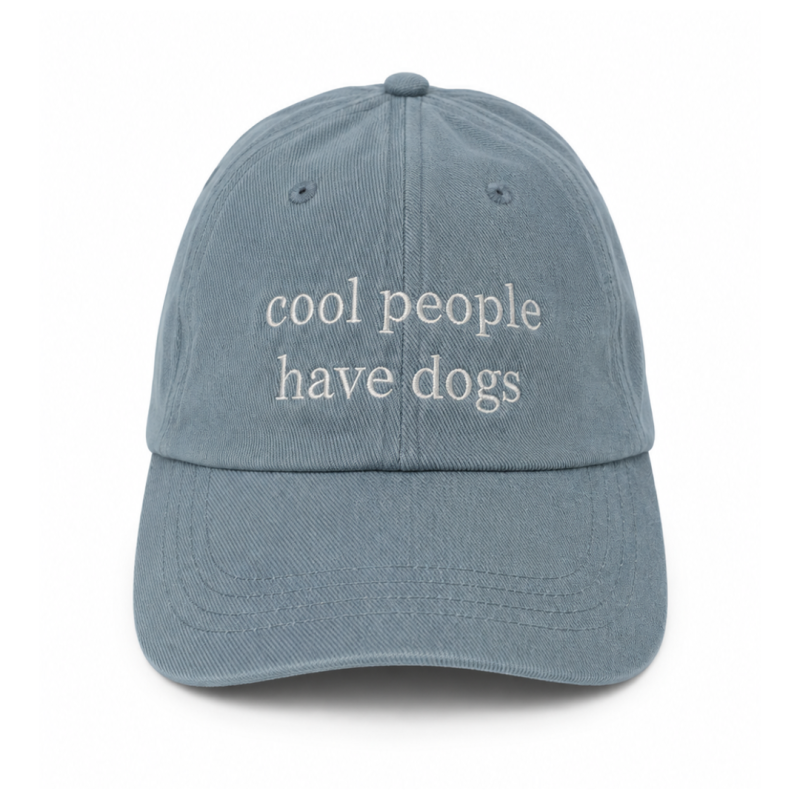 CASQUETTE COOL PEOPLE HAVE DOGS BLEU CLAIR