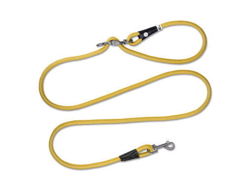 laisse ajustable réglable jaune pour chien curli