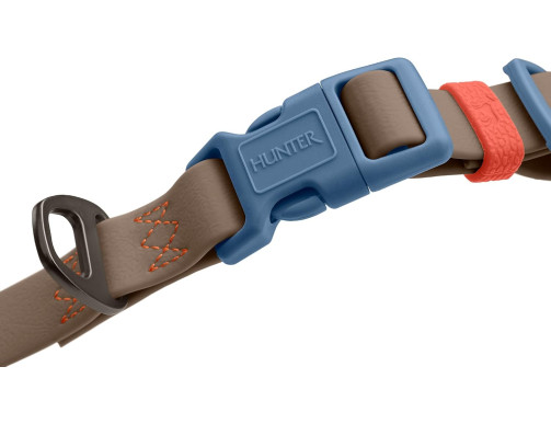 COLLIER HAVANNA TAUPE/BLEU