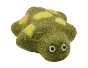 Jouet pour chat feutré tortue laine
