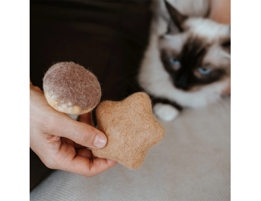 JOUET CHAT CHAMPIGNON LAINE