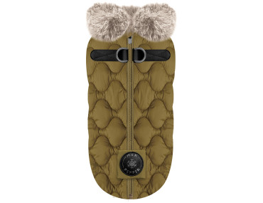 doudoune pour chien kaki khaki fourrure manteau chaud