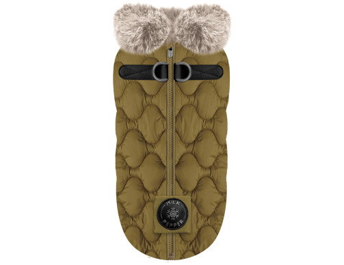 doudoune pour chien kaki khaki fourrure manteau chaud