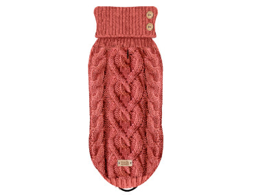 pull maille knit pour chien rouge rose corail